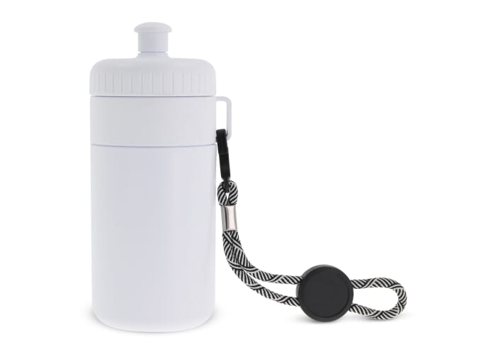 Bidon sport personnalisable 500 ml Blanc / Blanc